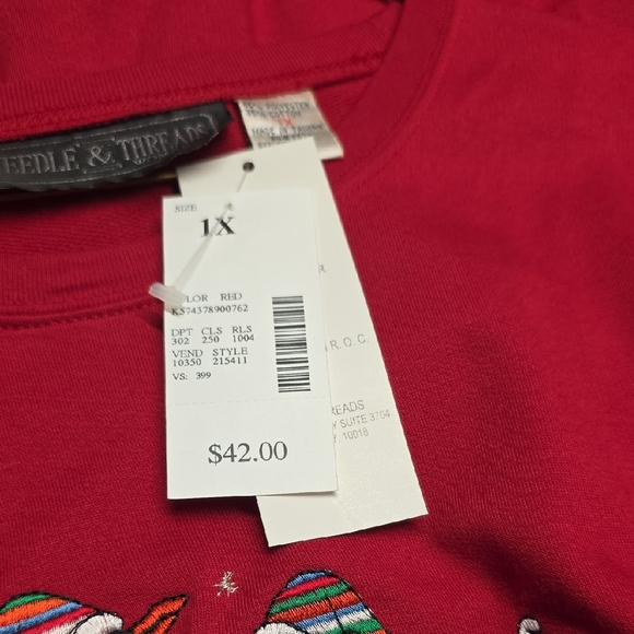 Needle & Thread Deep Red Top - Picture 6 of 6